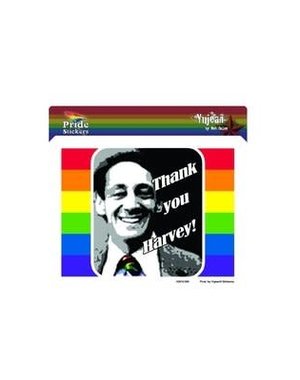 Pride not Prejudice THANK YOU HARVEY STICKER