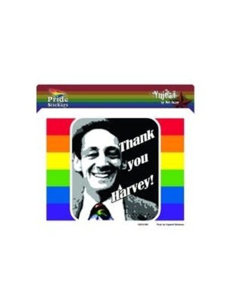 Pride not Prejudice THANK YOU HARVEY STICKER