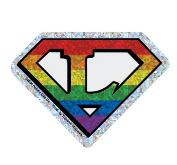 YUJEAN DIAMOND CUT L LESBIAN STICKER REFLECTIVE