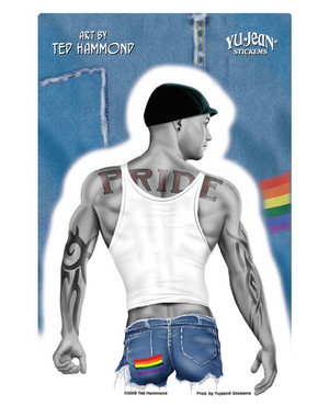 YUJEAN TRIBAL TATTOO GUY PRIDE STICKER