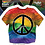 YUJEAN TIE DYE GAY PRIDE PEACE SHIRT STICKER