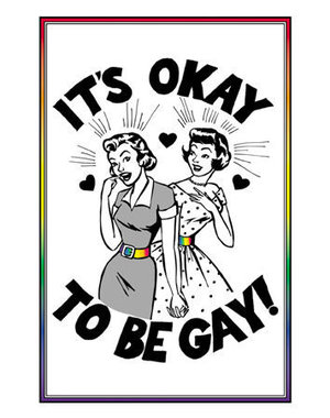 YUJEAN ITS OK TO BE GAY-FEMALE PRIDE POSTCARD