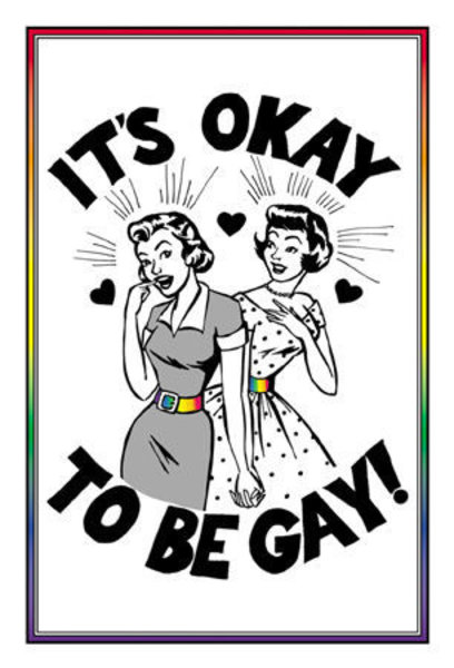 YUJEAN ITS OK TO BE GAY-FEMALE PRIDE POSTCARD