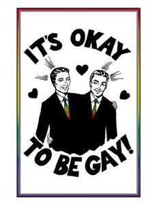 YUJEAN ITS OK TO BE GAY-MALE PRIDE POSTCARD