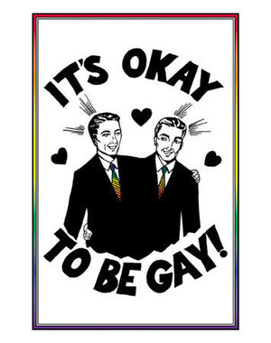 YUJEAN ITS OK TO BE GAY-MALE PRIDE POSTCARD
