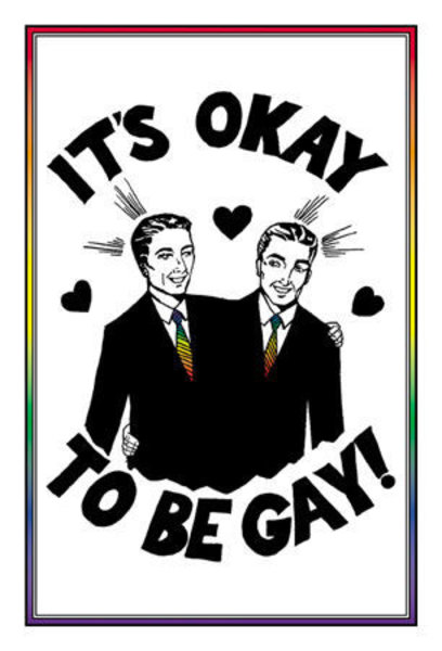 YUJEAN ITS OK TO BE GAY-MALE PRIDE POSTCARD