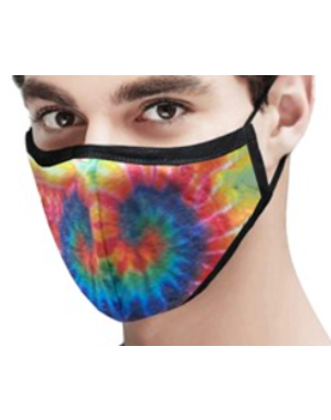 RAINBOW TIE DYE REVERSABLE FACE MASK