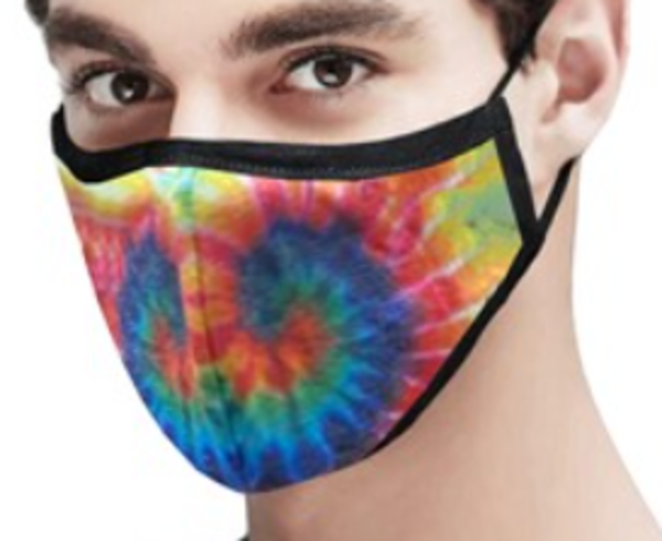 RAINBOW TIE DYE REVERSABLE FACE MASK