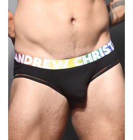 ANDREW CHRISTIAN ANDREW CHRISTIAN ALMOST NAKED COTTON PRIDE BRIEF BLACK
