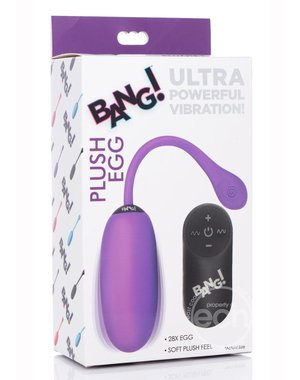 XR Brands BANG! PLUSH EGG 28X PURPLE