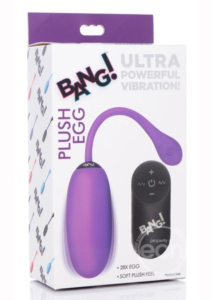 XR Brands BANG! PLUSH EGG 28X PURPLE