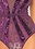 LEG AVENUE VELVET & LACE BODYSUIT PURPLE