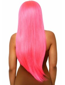 LEG AVENUE 33" LONG STRAIGHT WIG NEON PINK
