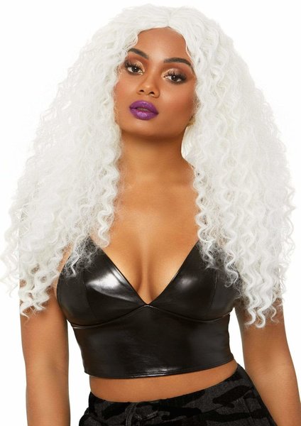LEG AVENUE LEG AVENUE 29" LONG CURLY WIG WHITE