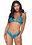 LEG AVENUE STRAPPY HALTER BRA SET BLUE