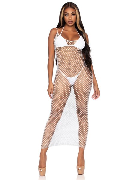 LEG AVENUE LEG AVENUE NEVER ENOUGH NET MAXI DRESS