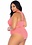 LEG AVENUE LEG AVENUE BANDEAU TOP AND BODYSUIT PLUS SIZE CORAL
