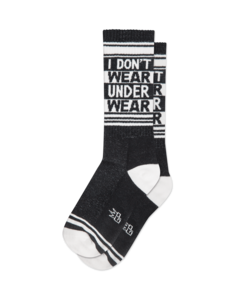 GUMBALL POODLE GUMBALL POODLE I DON'T WEAR UNDERWEAR RIBBED GYM SOCKS