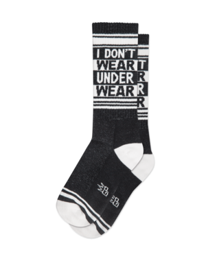 GUMBALL POODLE GUMBALL POODLE I DON'T WEAR UNDERWEAR RIBBED GYM SOCKS