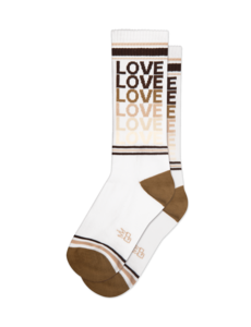 GUMBALL POODLE GUMBALL POODLE LOVE (BEAR FLAG COLORS) RIBBED GYM SOCKS