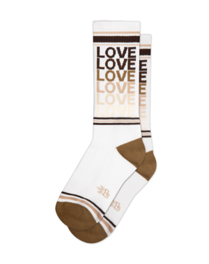 GUMBALL POODLE GUMBALL POODLE LOVE (BEAR FLAG COLORS) RIBBED GYM SOCKS
