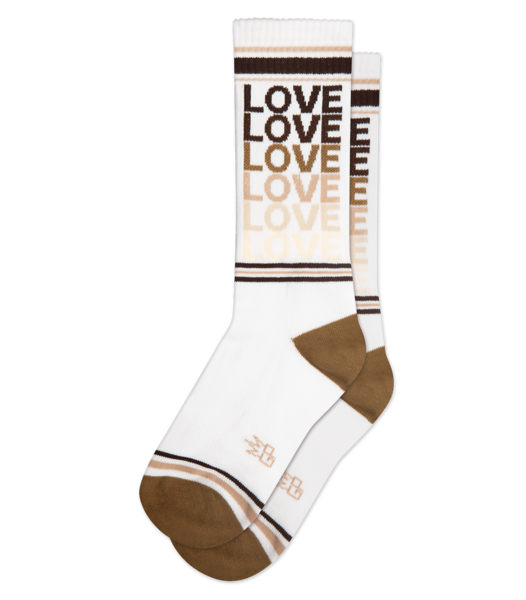 GUMBALL POODLE GUMBALL POODLE LOVE (BEAR FLAG COLORS) RIBBED GYM SOCKS