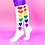 GUMBALL POODLE GUMBALL POODLE RAINBOW HEARTS KNEE HIGH SOCKS