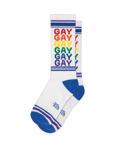 GUMBALL POODLE GUMBALL POODLE GAY RAINBOW RIBBED GYM SOCKS