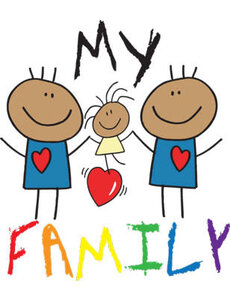 RAINBOW MY FAMILY KIDS TEE MALES SIZE 5/6 TODDLER