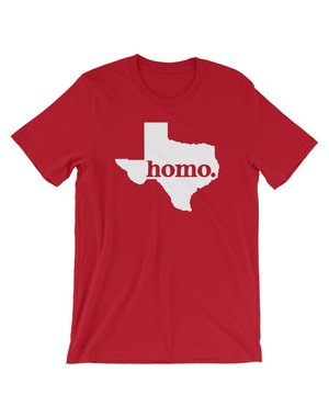 POLLY & CRACKERS TEXAS HOMO T-SHIRT RED SIZE SMALL