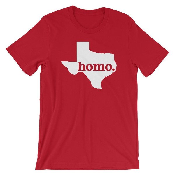 POLLY & CRACKERS TEXAS HOMO T-SHIRT RED SIZE SMALL
