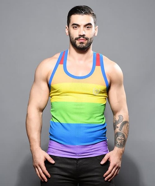 ANDREW CHRISTIAN ANDREW CHRISTIAN PRIDE MESH TANK 2021 LARGE