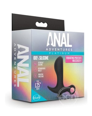 BLUSH NOVELTIES ANAL ADVENTURES PLATINUM VIBRATING PROSTATE MASSAGER 1