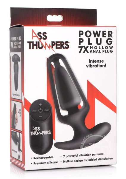 XR Brands ASS THUMPERS POWER PLUG 7X HOLLOW ANAL PLUG