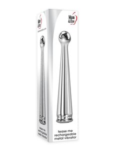 ADAM & EVE ADAM & EVE TEASE ME RECHARGEABLE METAL VIBE - 40% OFF   (DISC.)