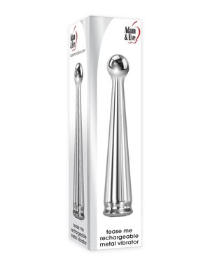 ADAM & EVE ADAM & EVE TEASE ME RECHARGEABLE METAL VIBE - 40% OFF   (DISC.)