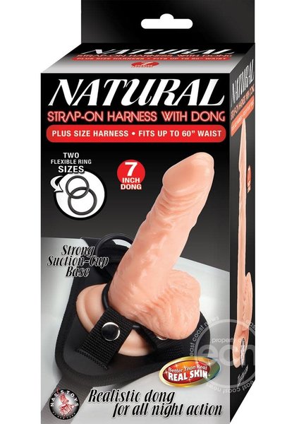 NASSTOYS NATURAL STRAP ON HARNESS WITH 7" DONG