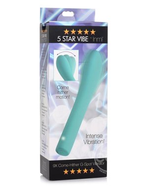 XR Brands INMI 5 STAR COME HITHER SILICONE G-SPOT VIBE TEAL
