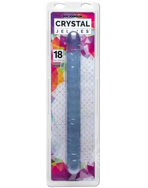 Doc Johnson CRYSTAL JELLIES DOUBLE DILDO CLEAR 18"
