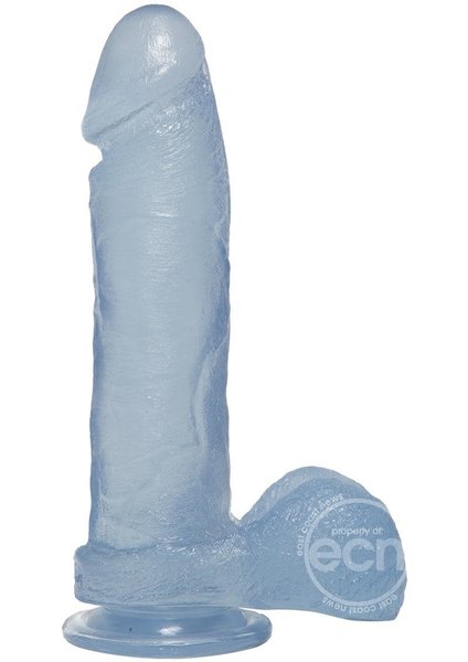 Doc Johnson CRYSTAL JELLIES BALLSY COCKS 8",CLEAR