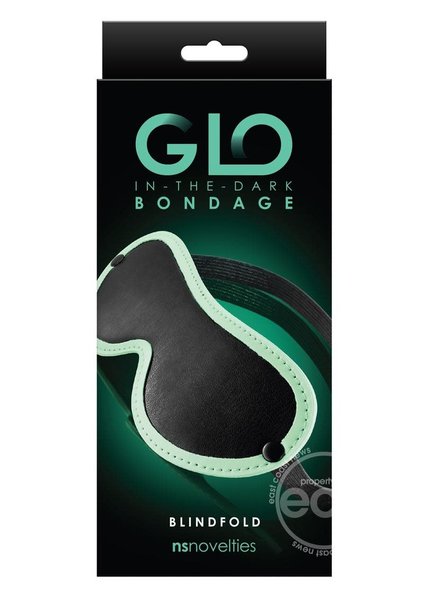 NS Novelties GLO BONDAGE BLINDFOLD GLOW IN THE DARK