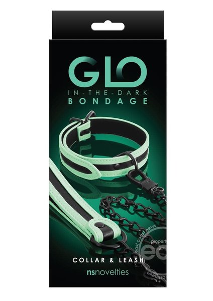 NS Novelties GLO BONDAGE COLLAR & LEASH