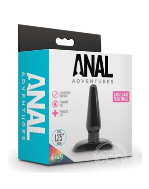 BLUSH NOVELTIES Anal Adventures Basic Anal Plug - Small - Black