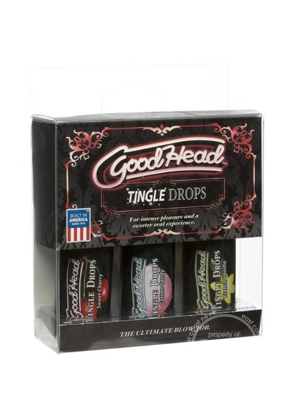 Doc Johnson GoodHead Tingle Drops Assorted Flavors 3 Each Per Pack