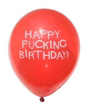 Little Genie Productions CANDY PRINTS X-RATED BIRTHDAY BALLOONS LATEX ASSORTED