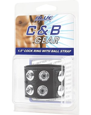 Electric Novelties C&B GEAR COCK RING WITH BALL STRAP 1.5inch