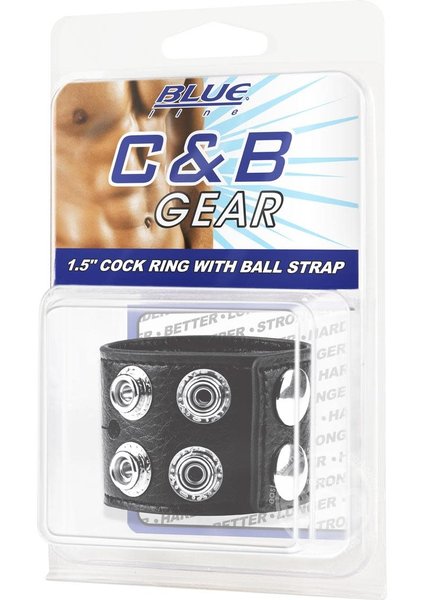 Electric Novelties C&B GEAR COCK RING WITH BALL STRAP 1.5inch