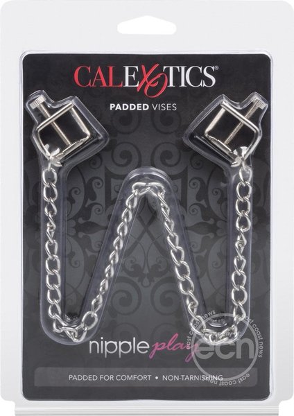 CalExotics NIPPLE PLAY PADDED VISES SILVER