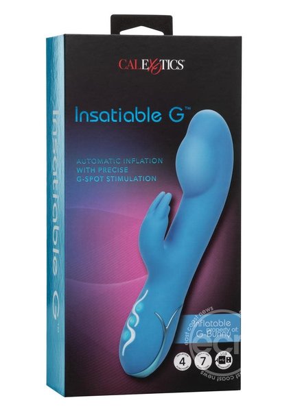 CalExotics INSATIABLE G INFLATABLE G-BUNNY SILICONE RECHARGEABLE VIBE