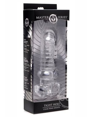 XR Brands MASTER SERIES TIGHT HOLE CLEAR SHEATH SLEEVE   (DISC.)